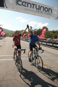 Harold and Sara Strope finish the Centurion NY 25 mile race